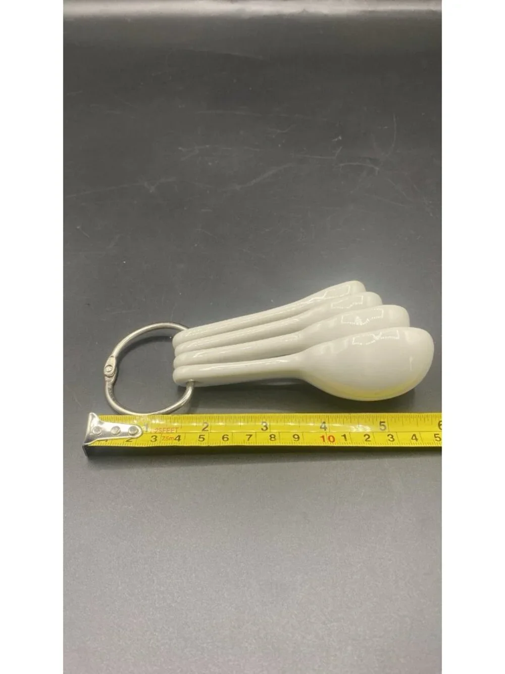 Halloween Skeleton Skull Ceramic Measuring Spoons Set of 4 Spooky Kitchen